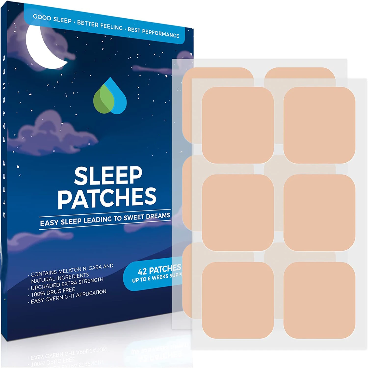 Sleep Aid Patches Transdermal Dream Patch with Lavender Essential Oil to Improve Quality Sleep, Melatonin Patches, Easy to Stick