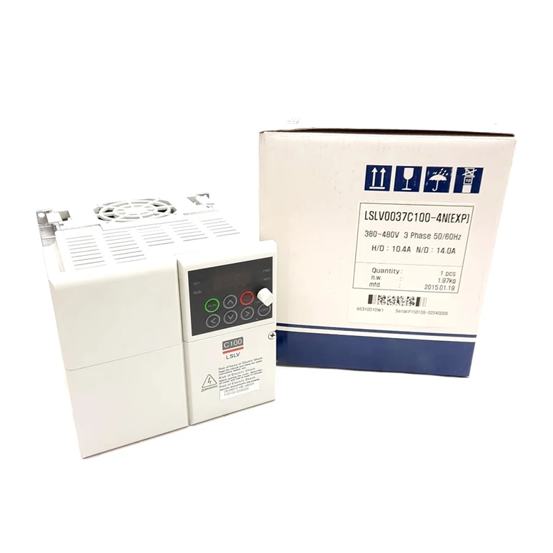 Brand New Original LSLV0037C100-4N  is LS C100 series 3.7kW three-phase inverter. It features stable speed regulation, energy saving operation and rich protection functions. Compact design and easy parameter setting, widely applied in fan