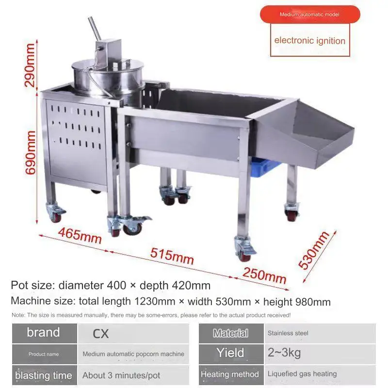 Machines a Popcorn Stainless Steel Material Professional Popcorn ...