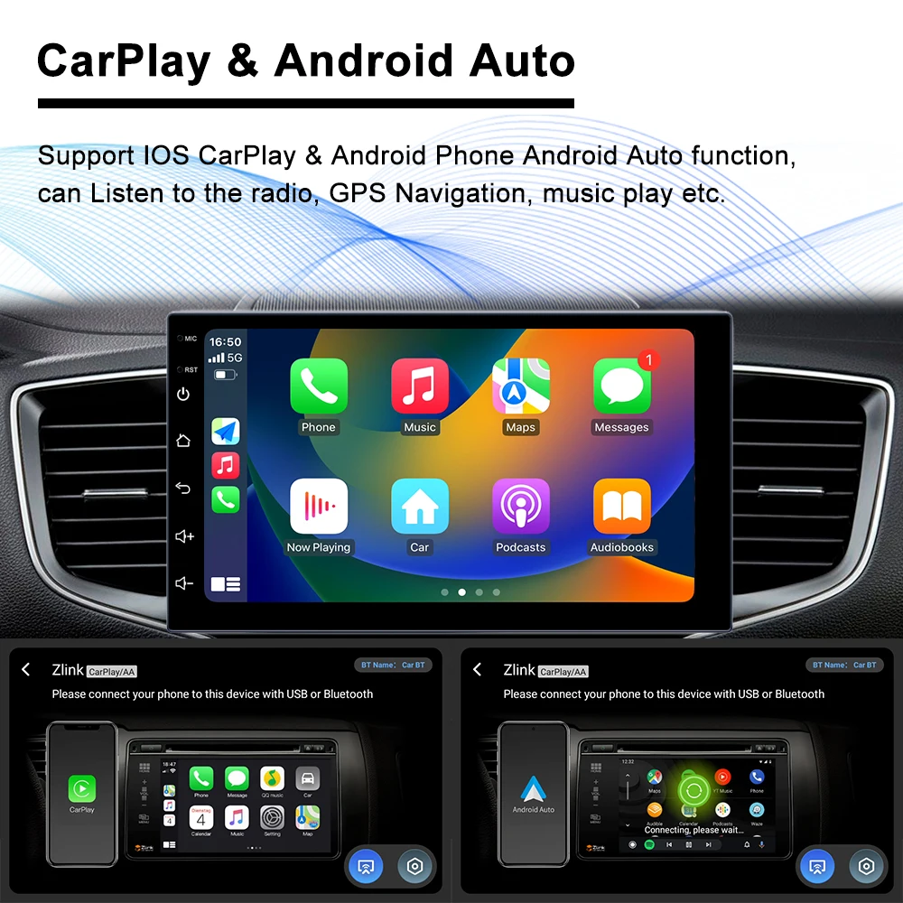 8163 Android Car Player 2+32g Carplay Gps Navigation Video Hd Screen