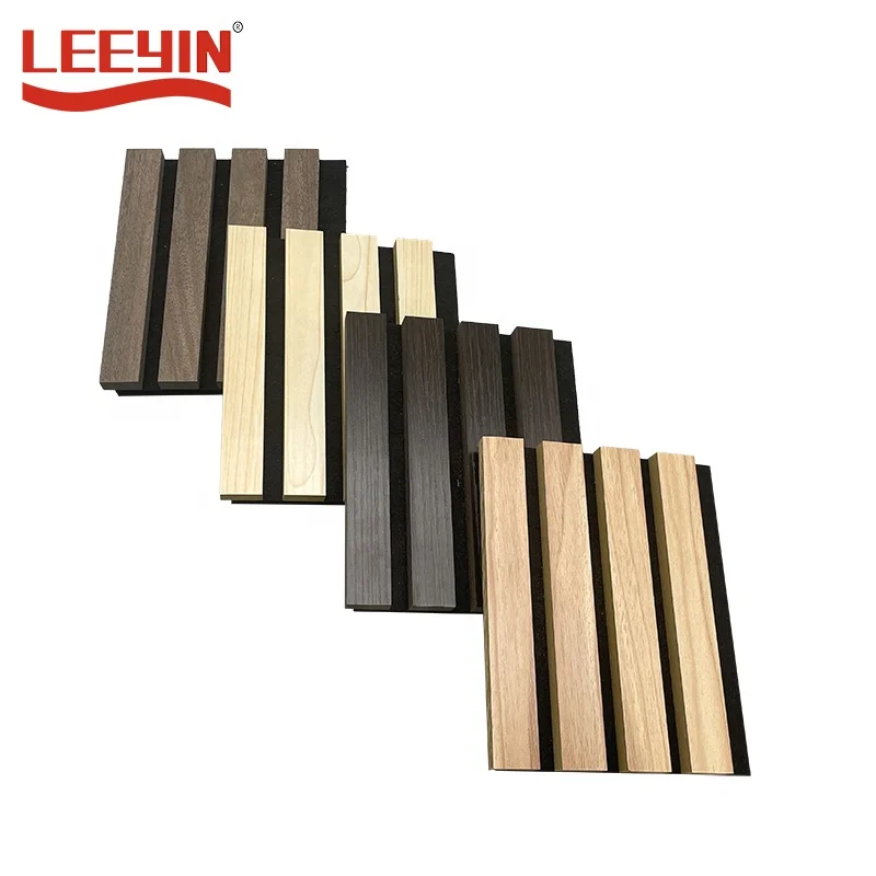 Free Sample Sound Absorbing Acoustic Panels Melamine Acoustic Wall Panels Acupanel Wood Slat Panel