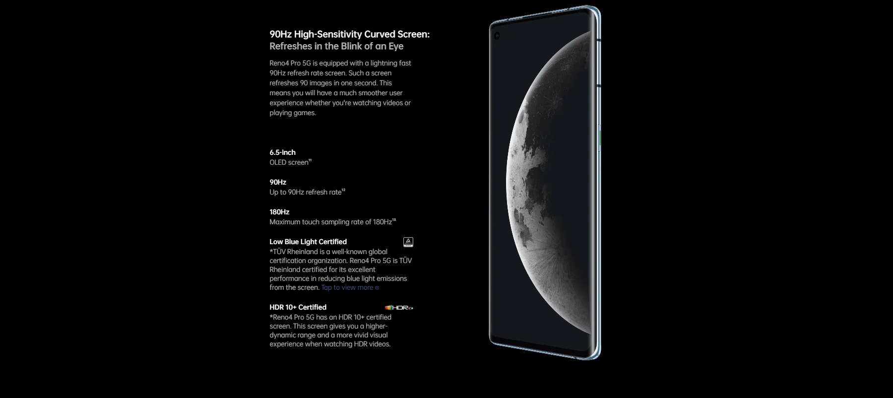 Original Official Oppo Reno 4 Pro 5G Smartphone Octa Core 6.5inch 90Hz AMOLED Sreen 4000Mah 65W SupperVOOC 48MP