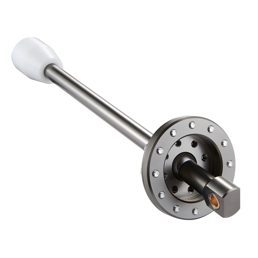 390mm E34 Short Shifter - Aluminum Solid with White Knob
