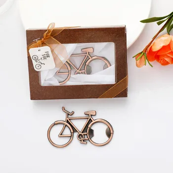 Birthday Gift Wedding Party Favor Souvenir Gift Beer Opener Cycling Antique Bronze Metal Bicycle Bottle Opener for Guests