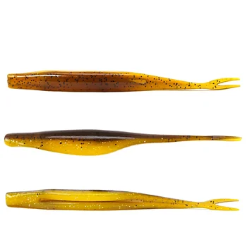 Simulation Fork-Tail Soft Fish Lifelike Swimming Action Bass Black Pit Special Artificial Soft Bait 3-Piece Stainless Steel – Soft Lure – view 3