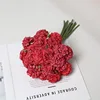 Oil painting of hydrangea in autumn red