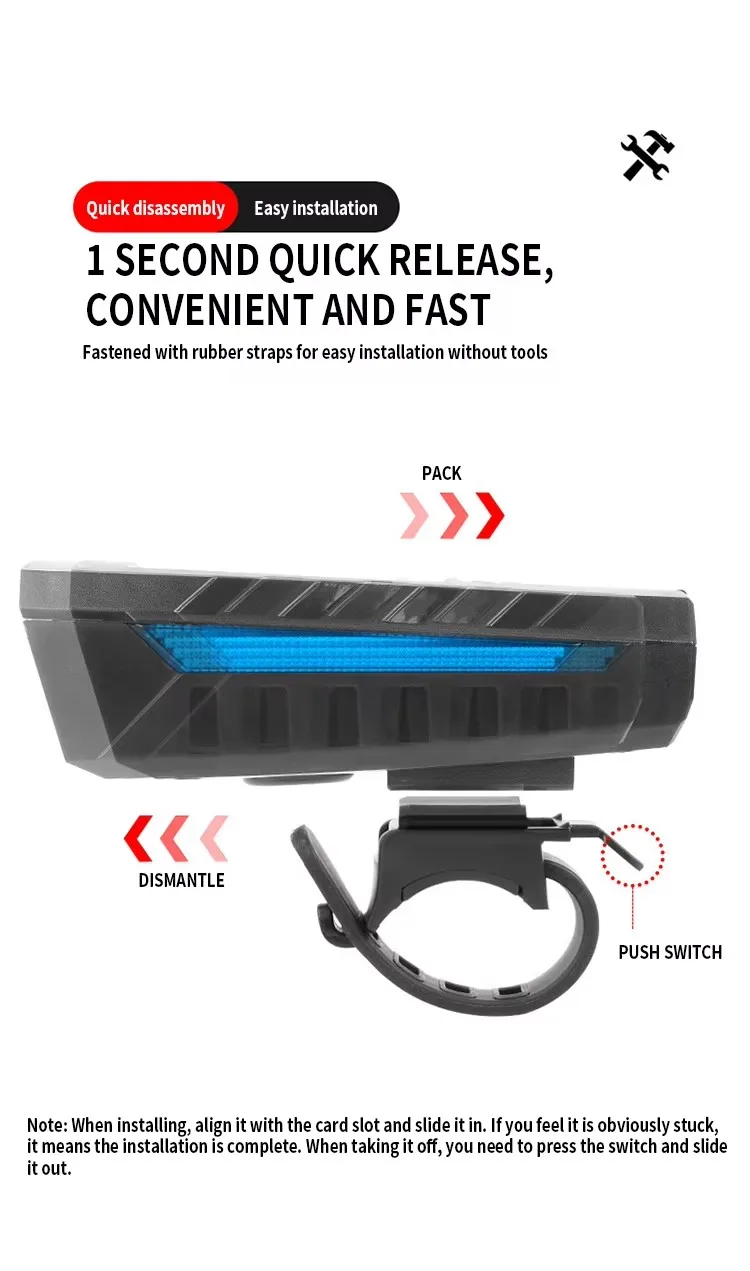 Bicycle Front Lights Remote Solar Bicycle Light Power Bank Bike Lamp Bicycle Headlight With Horn Solar Charging