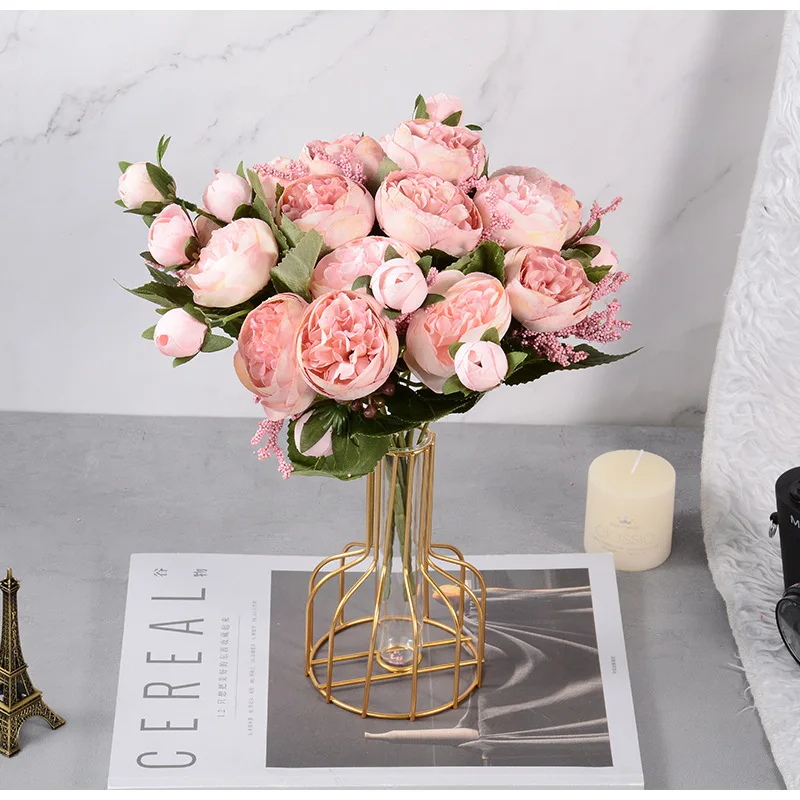 Peony Artificial Flowers Home Wedding Bouquet Gardening Decorative
