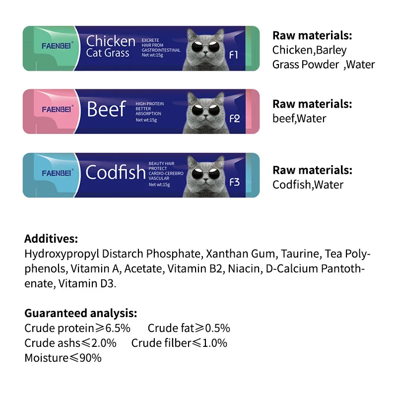 Wholesale Wet Pet Food Manufacturing Pet Snacks Cat Wet Food Cat Strips Vitamin Animals Pet Food