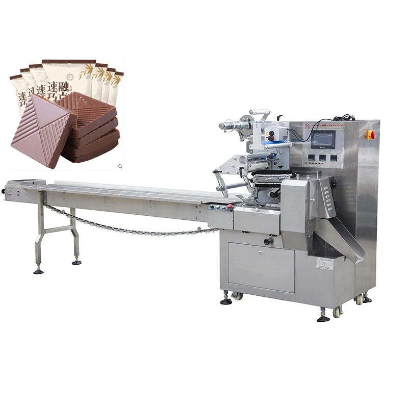 Industrial Snacks Food Packing Machine Chocolate Bar Candy Bar Flow Wrapping Machine