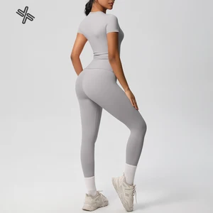 Custom Fabrics Shorts Shirts Tank Top Sets Women Workout Leggings Fitness Yoga Wear Activity Wear