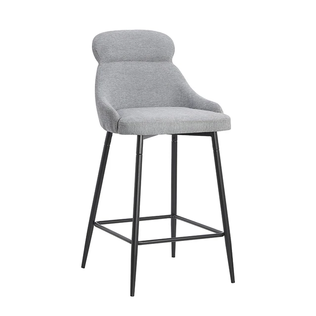 High Chairs Stool Furniture  Modern Comfortable Counter Metal Fabric Bar Chair For Kitchen