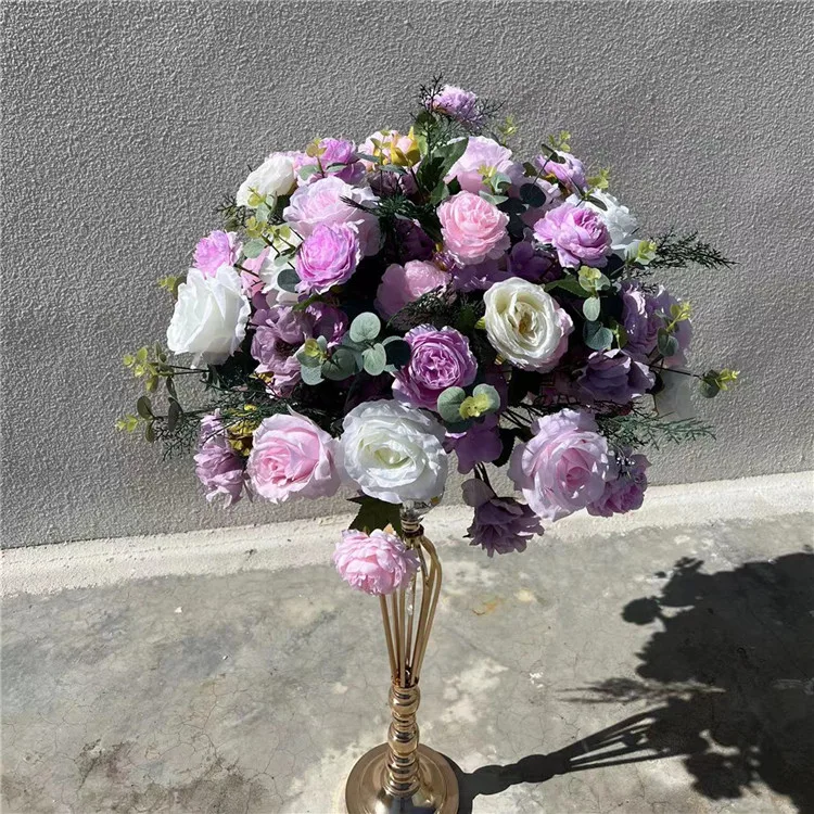 Qslhcf216 Customized Flower Ball Centerpiece Blue Centerpiece Silk