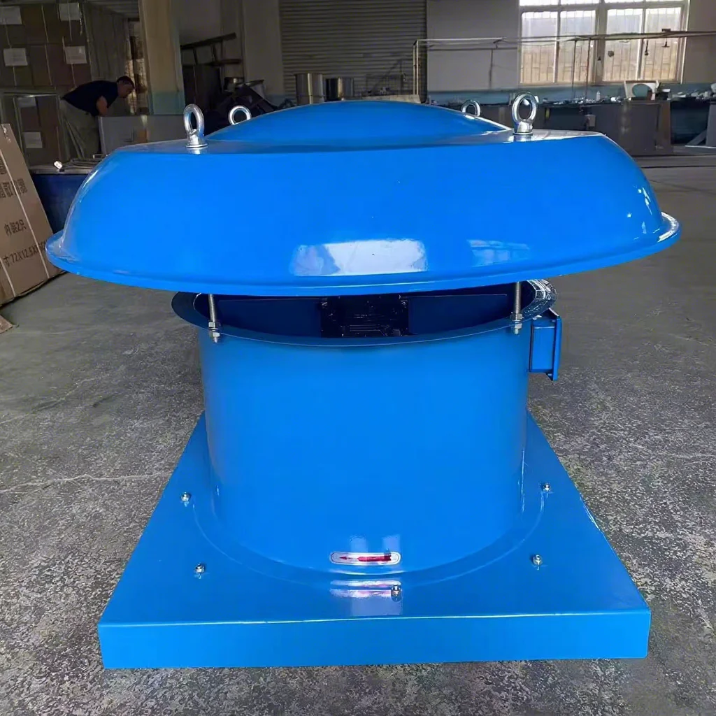 220V 800mm AC Smoke Extractor Blue Cast Iron Stainless Steel AC Roof Fan Metal Fan Axial Flow Ventilation Fans