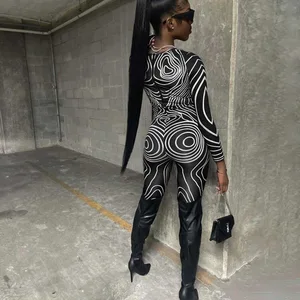 Sexy Bodysuit Women One Piece Long Sleeve Sexy Jumpsuits 2022 Bodycon Black Ladies Cami Jumpsuit