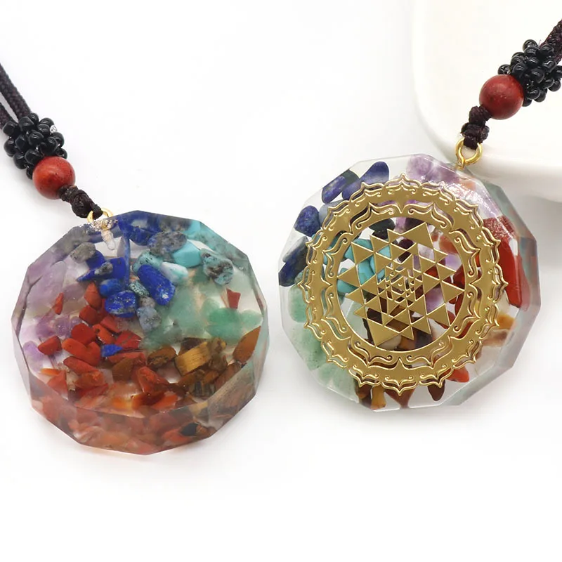 Pendule boule Quartz rose chakras et laiton argenté - La Porte des Secrets