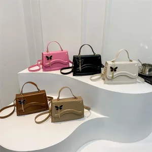 Small Square Ladies 2026 New Women's Fashion Pu Retro Single Shoulder Metal Lock Chain Messenger Bag Custom Handbags