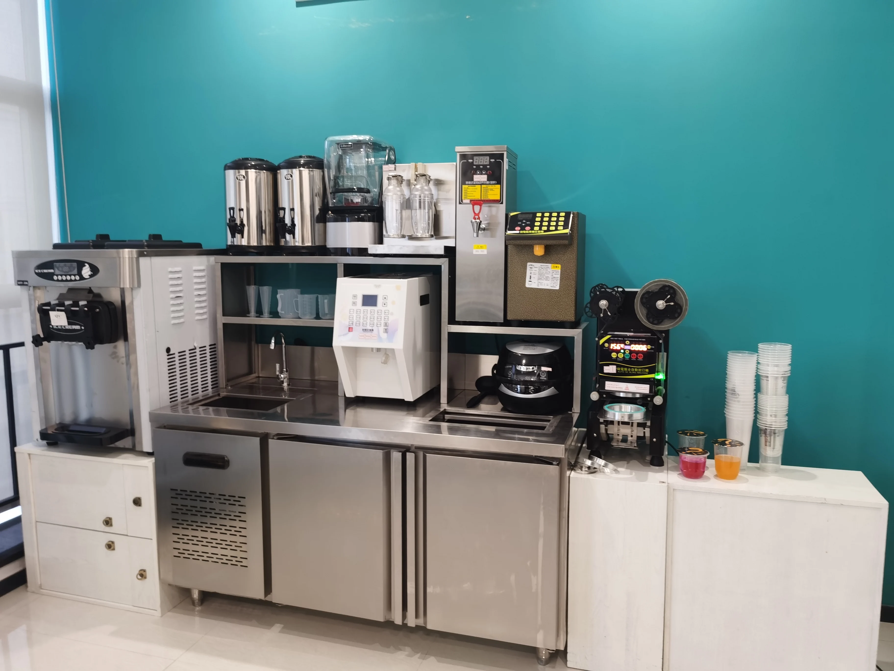 Best Popular Fully Automatic Yogurt Cup Sealer 75cm/95mm Cup Sealing