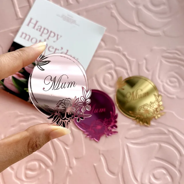 Mother's Day cake topper Cupcake decoration Happy Mother's Day acrylic custom cake topper