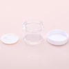 Transparent jar+white lid+cushion