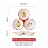 Assiette peu profonde à trois compartiments 385 g W215342