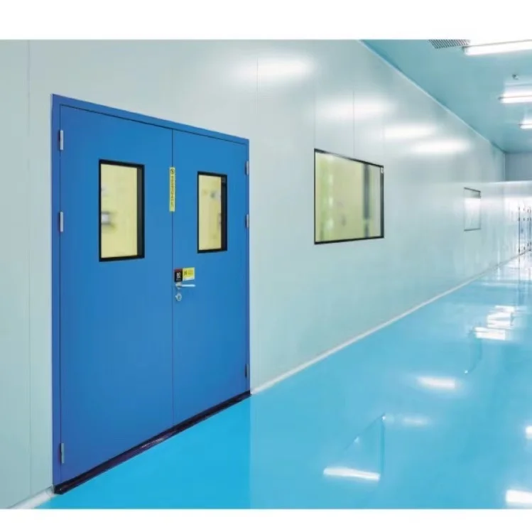 HUAAO hermetic door modular cleanroom door automatic Double open door