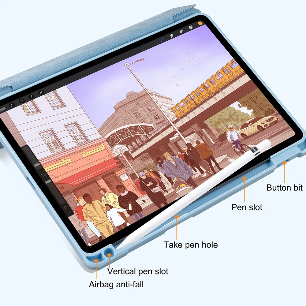 Чехол для iPad Air 4 чехол 2020 Pro 11 2021 9-го поколения 10 2 7-го мини-карандаша