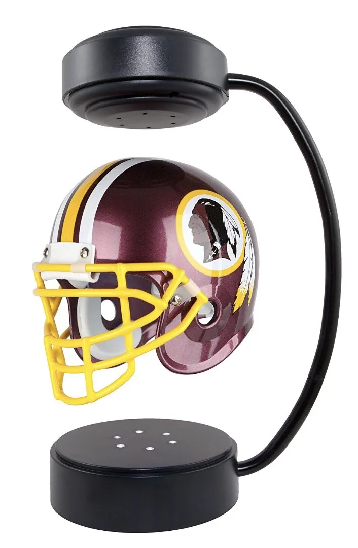 Source hotsale magnetic levitating football helmet , hover helmet display  racks on m.