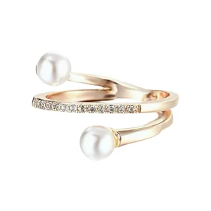 Muxcor Rose Gold Plated Copper Jewelry Rings for Girls Fine Jewelry Rings Fancy Jewellery for Ladies Tarnish Free Rings