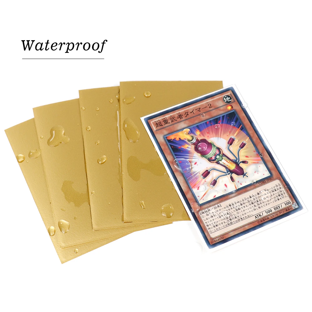 Superior Golden Back Matte Card Sleeves New 62x89 Premium Yugioh  Consistently Cut PP Material Heat-Sealed Handle for Industry