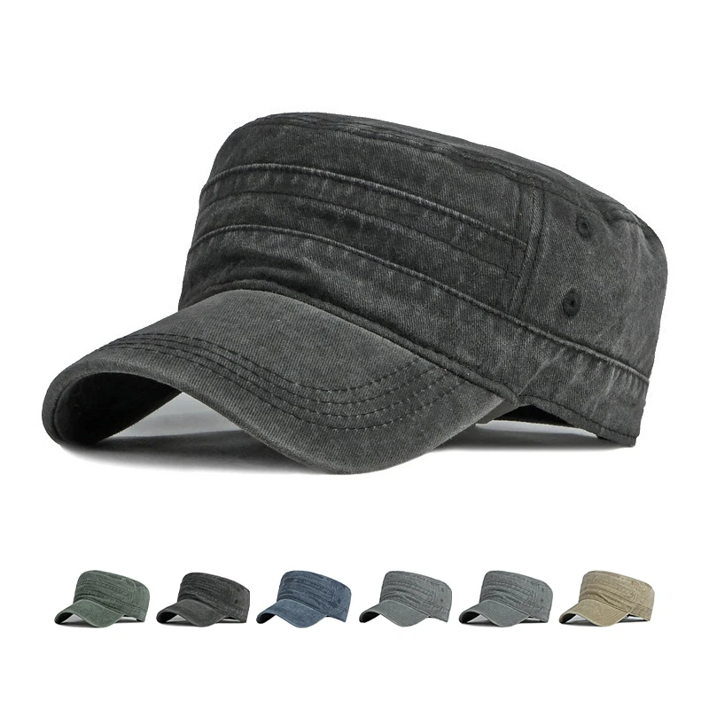Custom Plain Jungle Camping Officer Style Army Green Sports Cap Baseball Hat With Embroidery Logo
