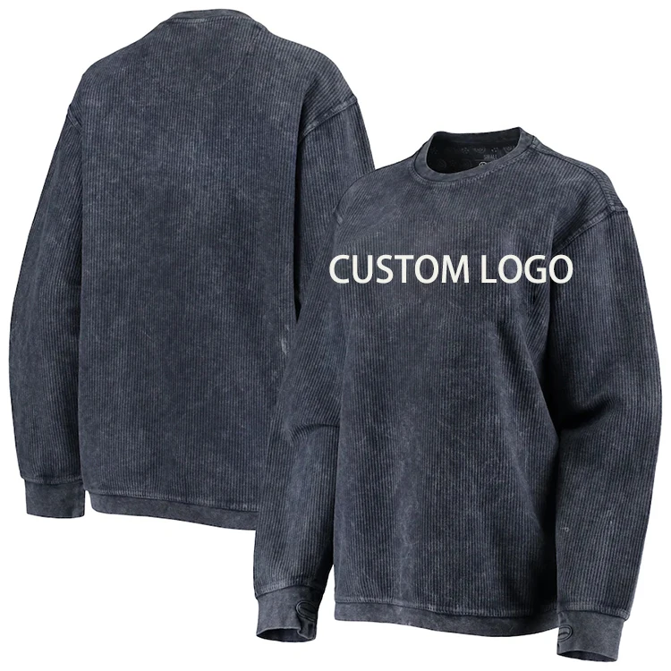 Wholesale Custom Logo Corduroy Sweatshirt Women's Comfy Cord Lightweight  Vintage Pullover Crew Neck Sweatshirt - Buy Corduroy Sweatshirt,Corded  Sweatshirt,Crew Neck Sweatshirt Product on Alibaba.com