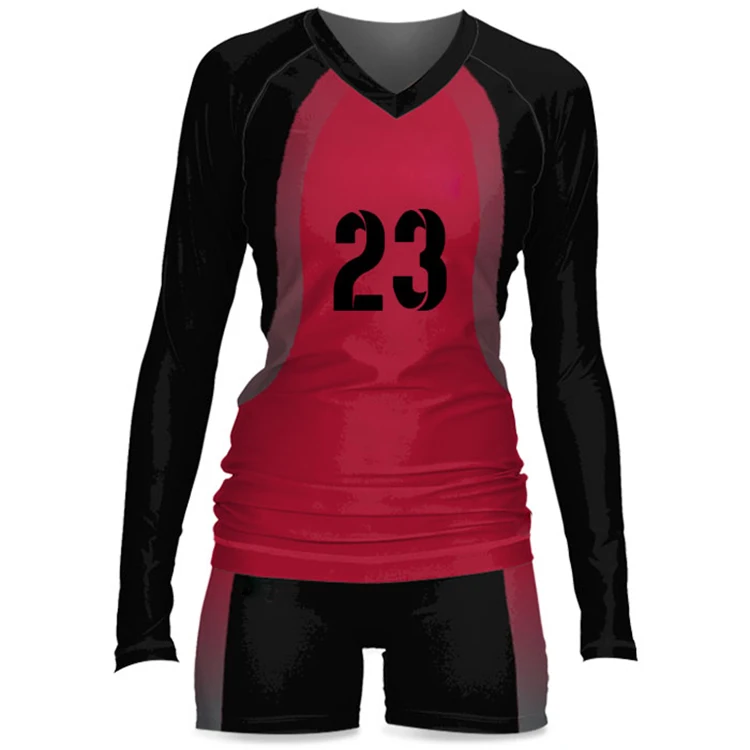 Source professional long sleeves beach volleyball jersey printing logo for  free plain polyester womens v-neck volleyball jersey shirts on m.