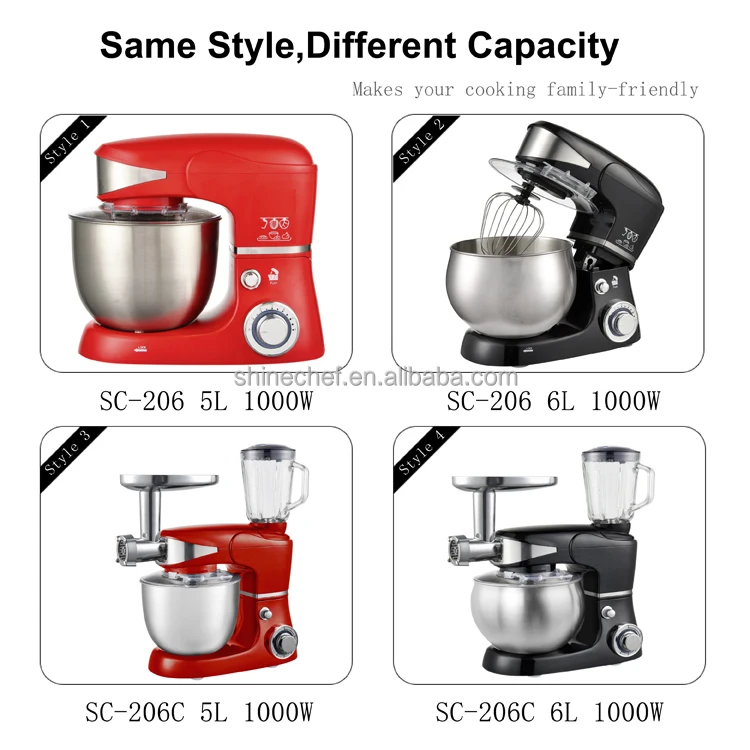 3 in 1 Multifunctional Food Processor 6L Planetary Stand Mixer Kitchen Machine Electric Food Mixer With Blender Meat Grinder