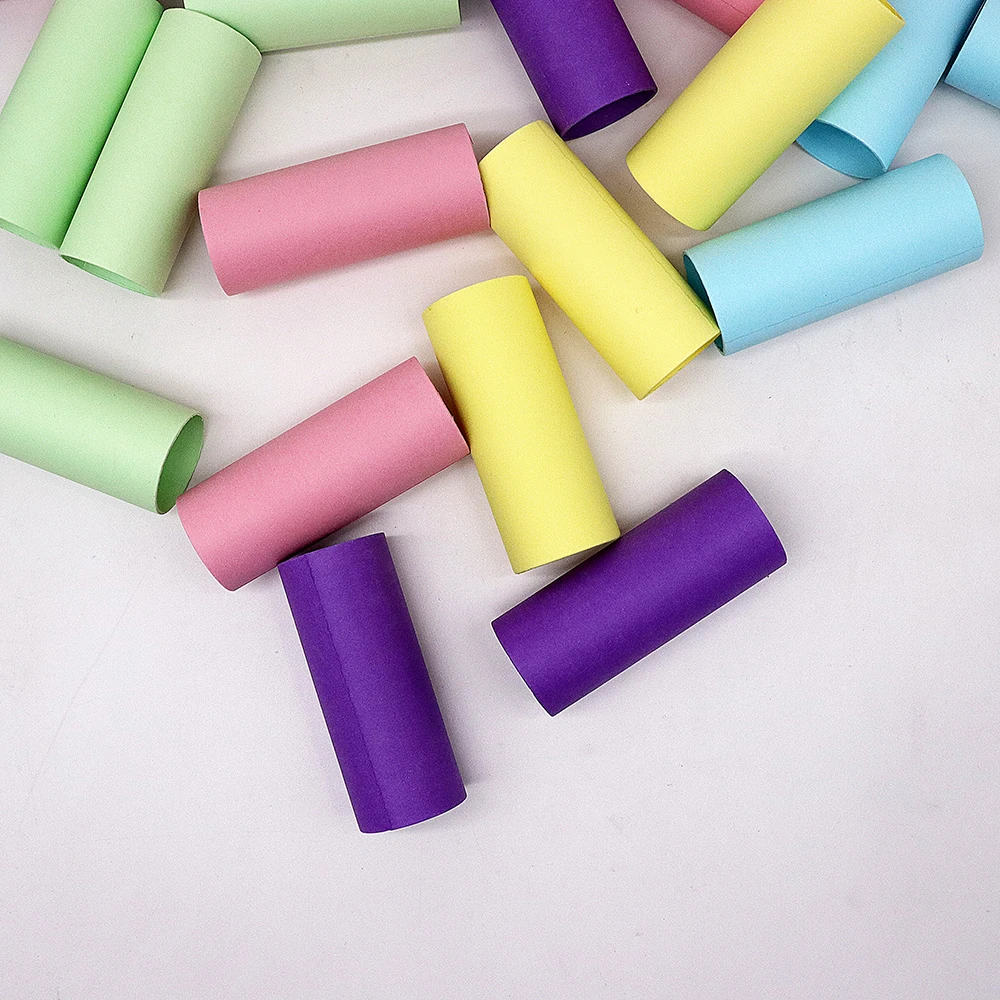 High Quality 4cm Recyclable Colored Paper Craft Tubes Premium for Artistic DIY with Vanishing Printing Handling