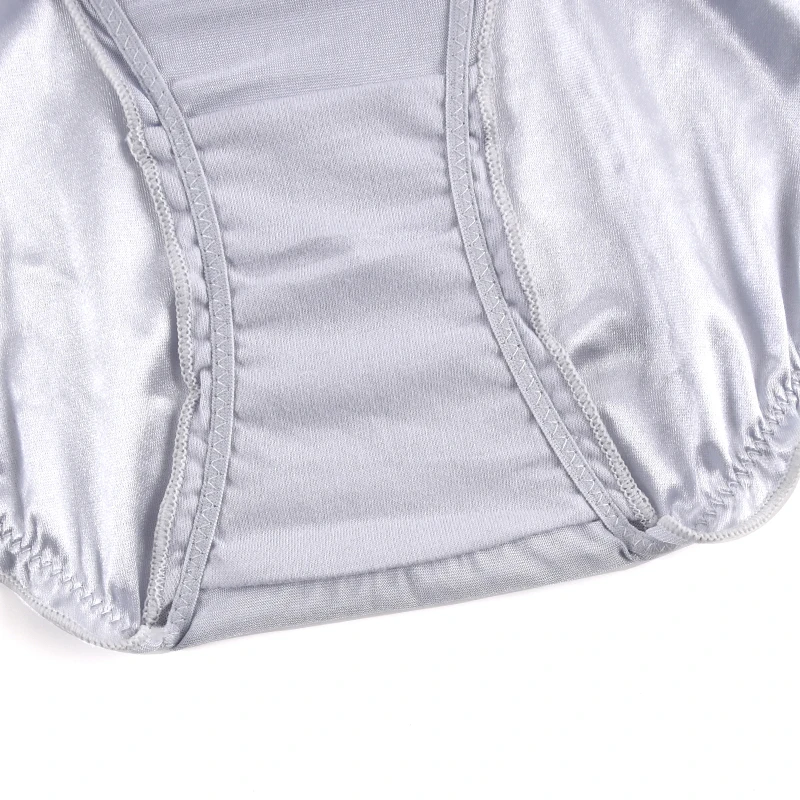 U476 Custom Embroidery Printing Logo Plus Sizes Nylon Silk Bikini Tanga Panties Brief Women's Satin Panties
