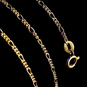 silver jewelry 18k real gold plated silver figaro chains superior quality italy 100% solid 925 silver chain necklace for girls