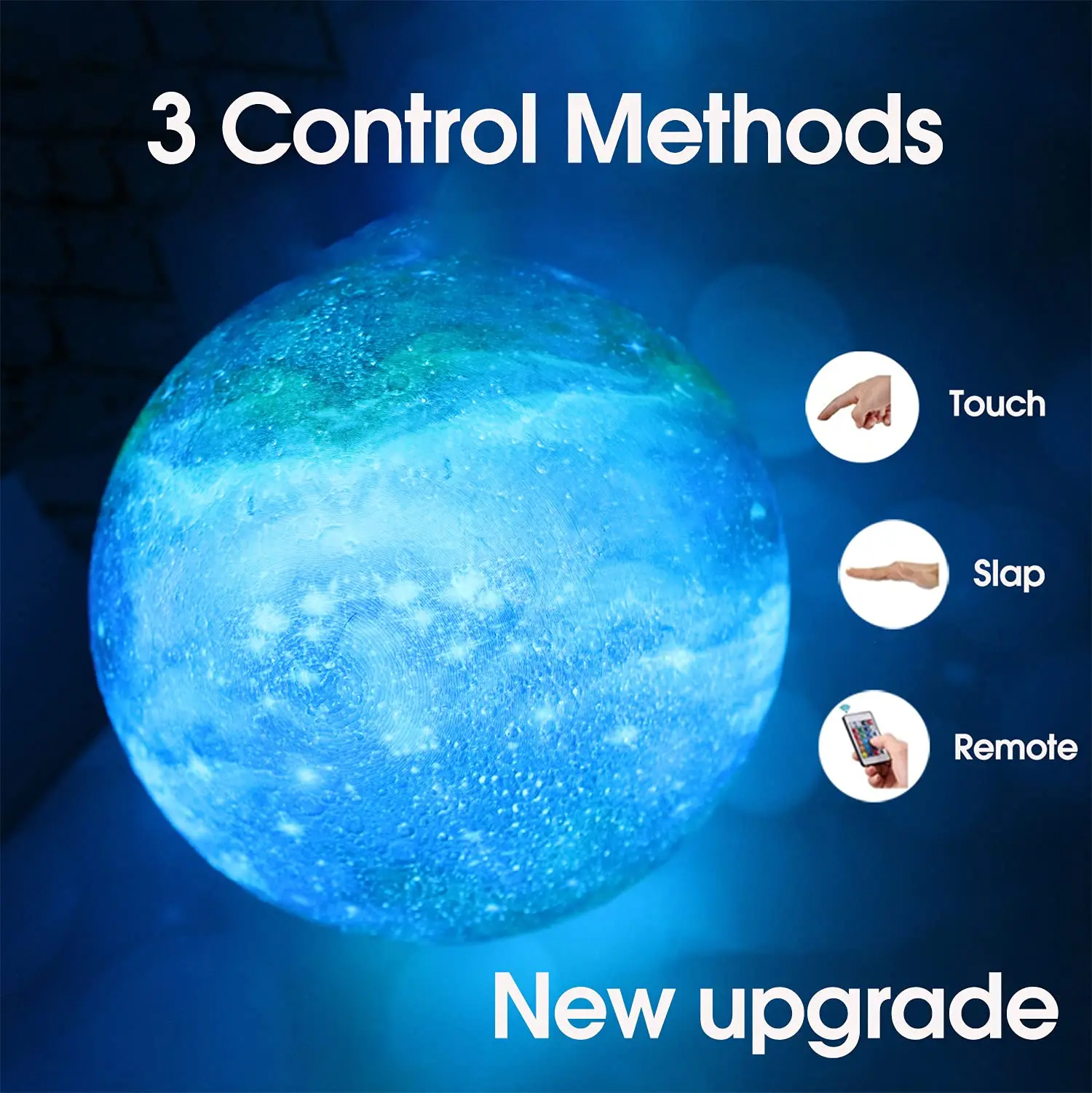 Лидер продаж Лавовая Лампа светодиодный светильник 8 см 3D печать Луна ночник для детей детские игрушки звездное небо