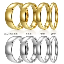 Simple High-Level Gold Black Ring Tungsten Carbide Steel Index Finger Ring with 14k 18k Gold Plating Wedding Band Ring