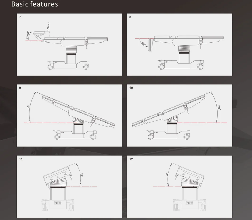 China leading brand operating room equipment carbon fiber c arm compatible GE matched orthopedic operation table