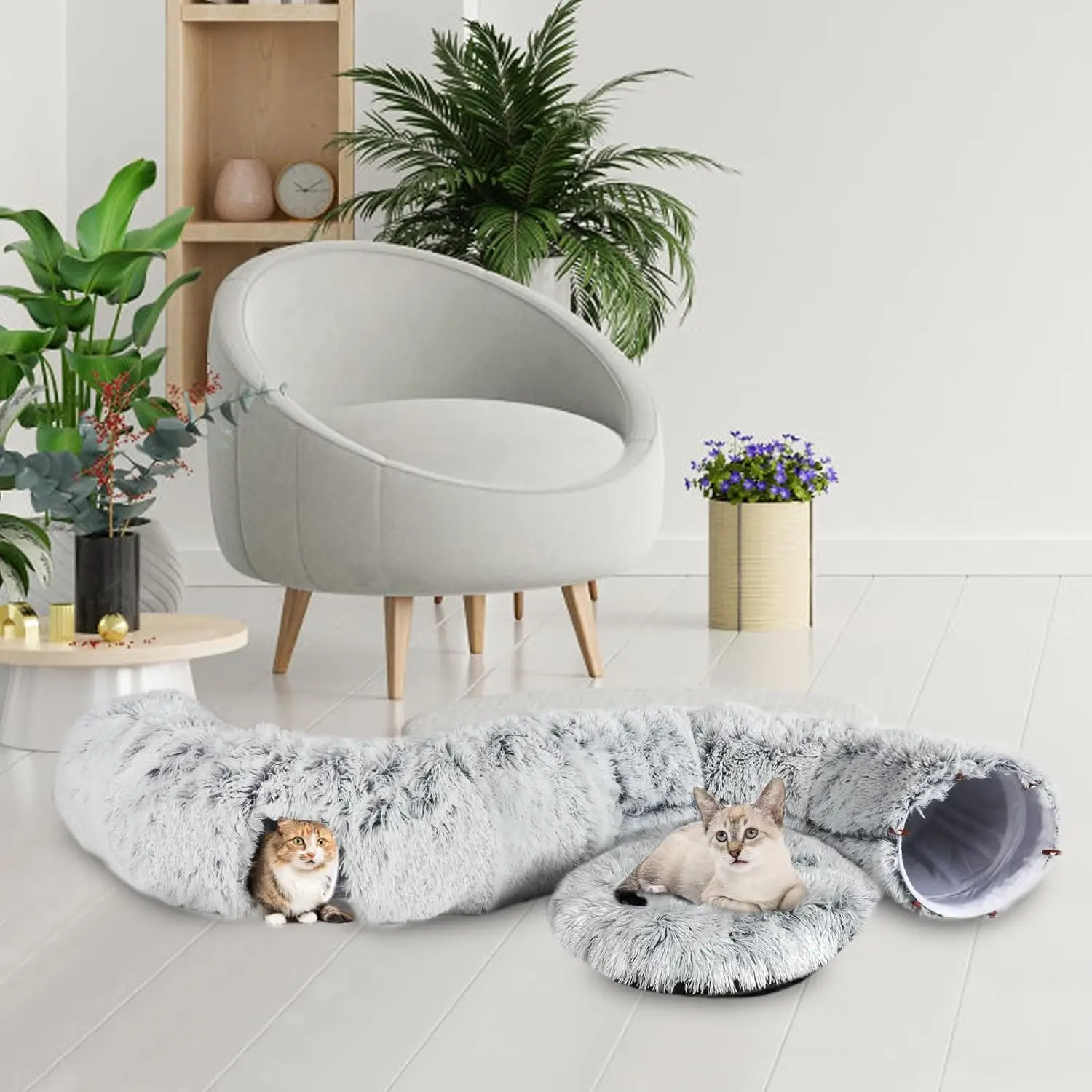 Custom Multifunctional High Quality Cat Tunnel Bed Soft Plush Nest For