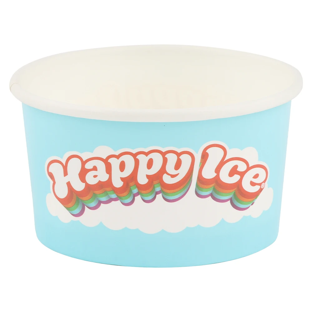 Customized Shape And Color disposable biodegradable ice cream pint containers ice cream cup with lid