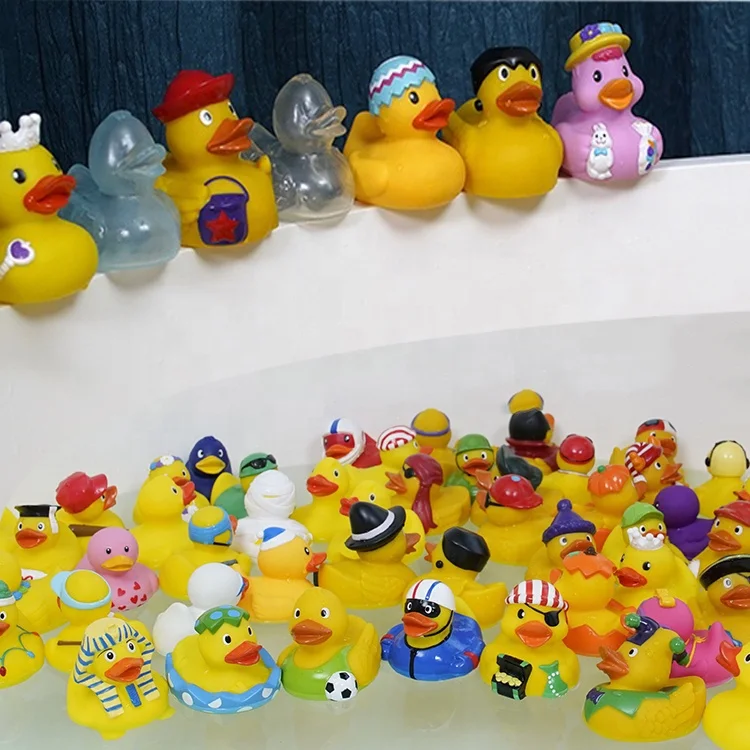 Assorted Rubber Duck With Mesh Bag 100 Rubber Ducks