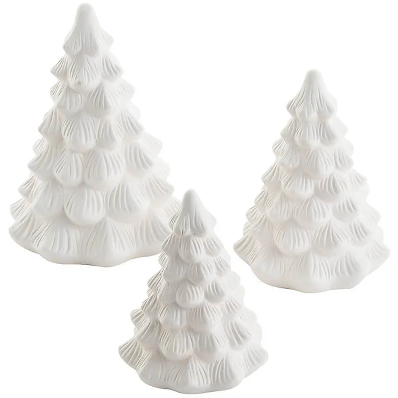 Novum Vendidissimum Novo Genere Alba Non Picta Nataliciae Arboris Ceramicae Bisque