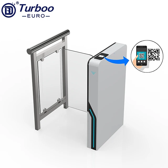 Access Control Electronic Luxury Dc Brushless Motor Swing Barrier for Office Building Turnstile Gate