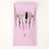 Pink and purple eyebrow clip 6-piece set