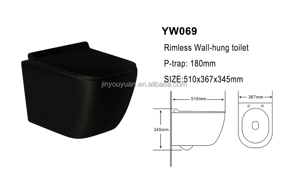 Luxury Color Hanging Toilet Bowl Ceramic Wall Hung Toilet Seat Ware Wall Hung Toilet Wc Ceramic