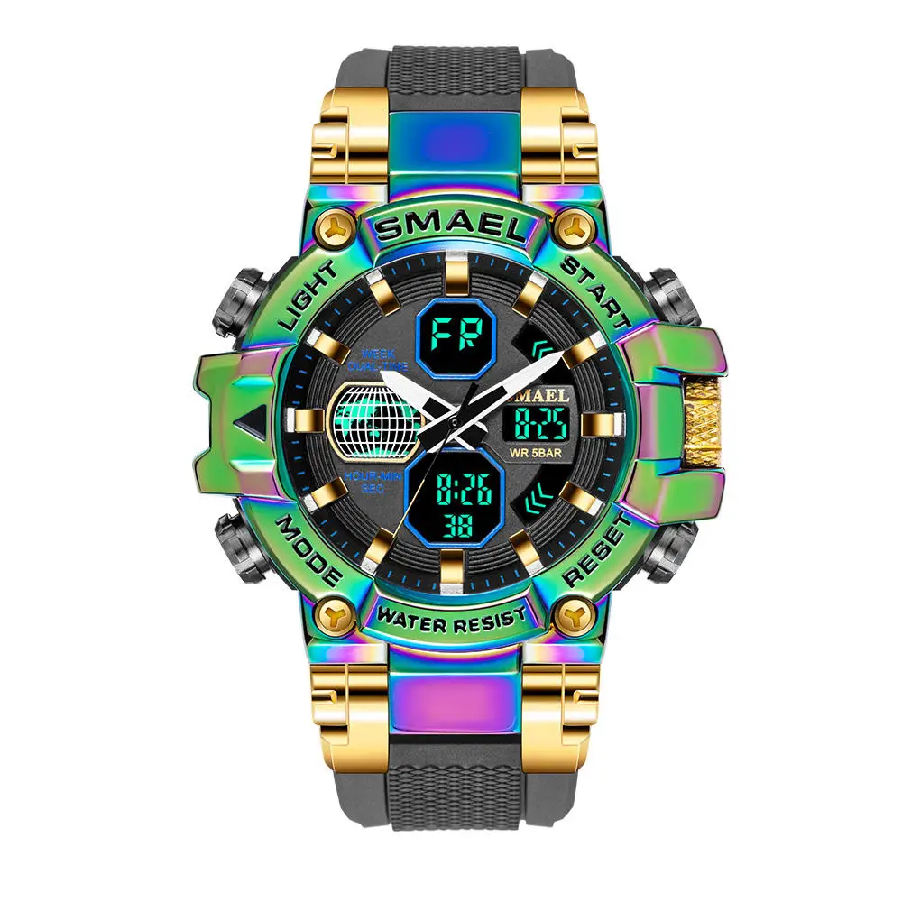 SMAEL 8027 Colorful Alloy Mens Sport Watches Luxury Watch