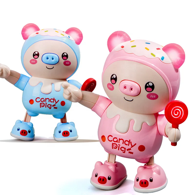 Electric Dancing Pet Pig Toys With Swing Light Music Little Cute Toy Animals Stuffed
