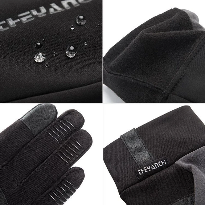 FF563 сохраняющие тепло уличные Нескользящие варежки с пальцами перчатки для пеших прогулок велоспорта лыж мужские зимние сенсорного